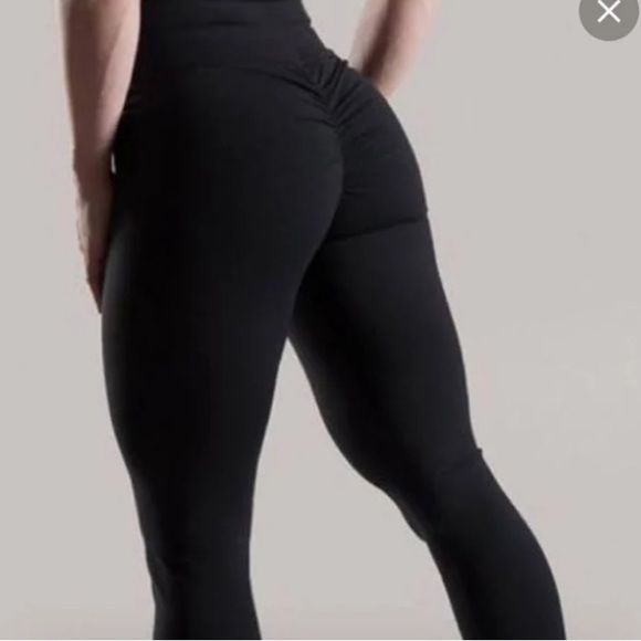 Great Condition ABS2B Black Scrunch Butt Scrunch Booty Yoga Pants Leggings S - Picture 1 of 3